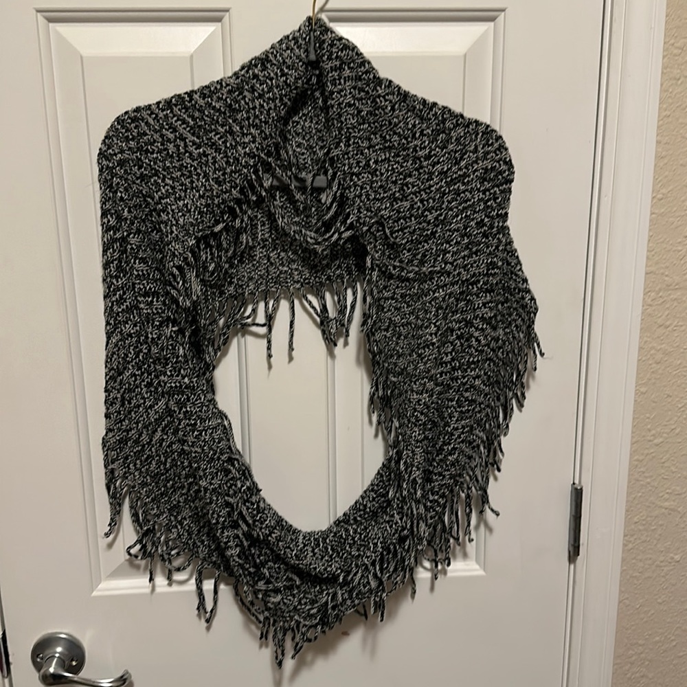 Grey/Black infinity scarf